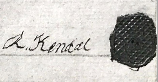 Robert's signature in 1809